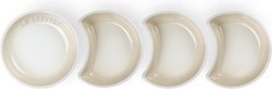 LE CREUSET - Aardewerk - Set/4 sausschaaltjes 9cm Meringue