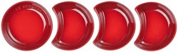 LE CREUSET - Aardewerk - Set/4 sausschaaltjes 9cm rood