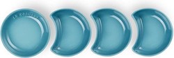 LE CREUSET - Aardewerk - Set/4 sausschaaltjes 9cm Carib Blue