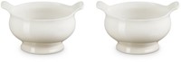 Le Creuset aardewerk set van 2 heritage soepkommen 11 cm / 0.6 liter Meringue