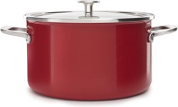 KitchenAid Steel Core Enamel Kookpot met Deksel empire red 24cm/6L