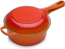 Le Creuset 2-in-1 Steelpan rond Oranjerood 22cm