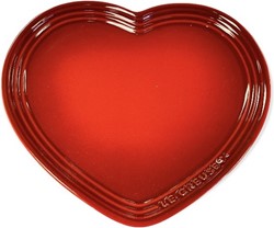 Le Creuset Bord in hartvorm Rood